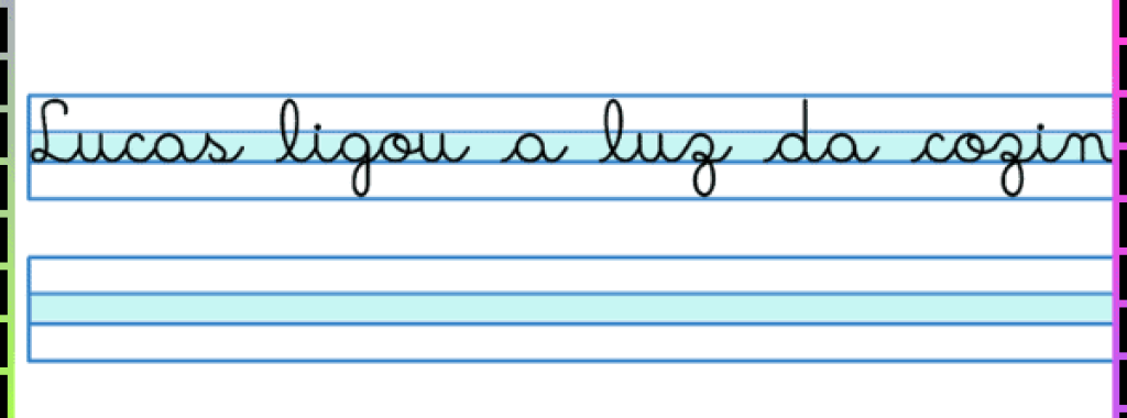 Frases em letra cursiva para copiar