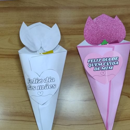 Lembrancinha Dia das Mães Cartão Flor