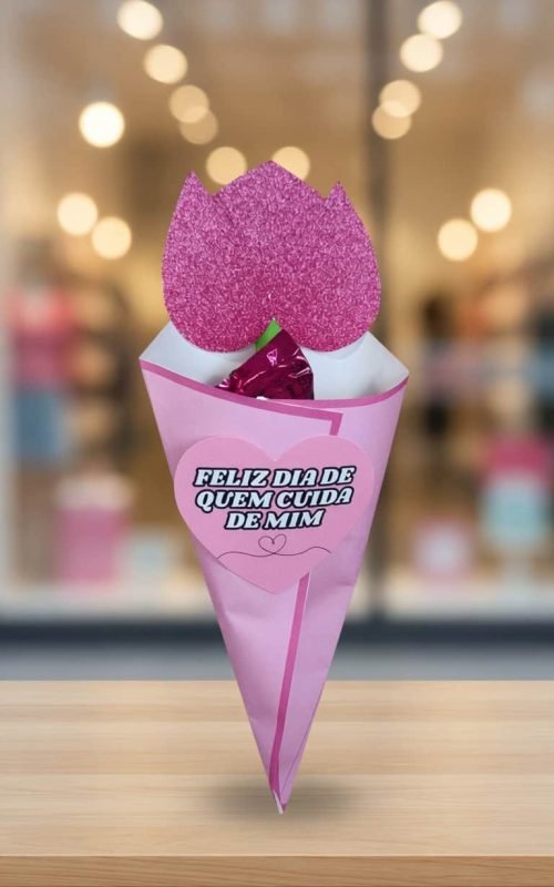 Lembrancinha Dia das Mães Cartão Flor